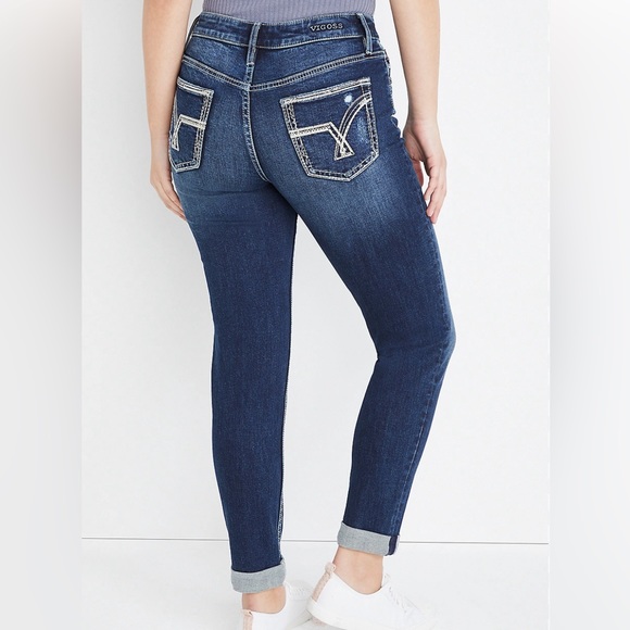 Vigoss Jeans Size 12 Boyfriend Denim Blue Jeans‎ Women’s - Picture 2 of 8